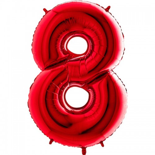 Balão Número 8 Vermelho